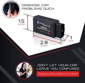 img 1 attached to 🚗 Bafx Products Wireless Bluetooth OBD2 Scanner Diagnostic Code Reader for Android - Scan, Reset & Clear Car Check Engine Light