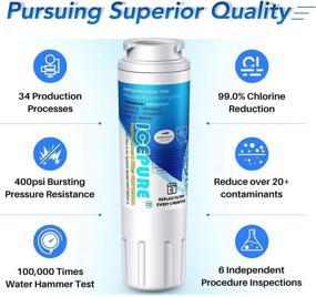 img 1 attached to 🧊 ICEPURE UKF8001 Refrigerator Water Filter Replacement - EveryDrop, Whirlpool Filter 4, Maytag UKF8001AXX-200 - 4PACK