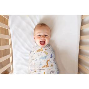 img 3 attached to 🐻 Bubble Bear Adjustable Baby Swaddle Blanket: Cute and Charming Pattern for Skin-Friendly Comfort, Ideal for Newborns and Baby Boys (0-3 Months)