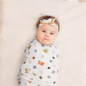 img 2 attached to 🐻 Bubble Bear Adjustable Baby Swaddle Blanket: Cute and Charming Pattern for Skin-Friendly Comfort, Ideal for Newborns and Baby Boys (0-3 Months)