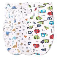 🐻 bubble bear adjustable baby swaddle blanket: cute and charming pattern for skin-friendly comfort, ideal for newborns and baby boys (0-3 months) logo