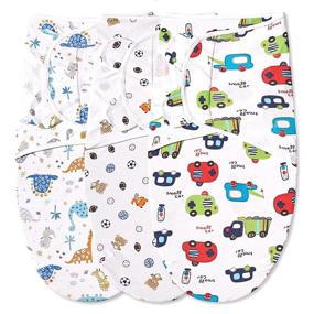 img 4 attached to 🐻 Bubble Bear Adjustable Baby Swaddle Blanket: Cute and Charming Pattern for Skin-Friendly Comfort, Ideal for Newborns and Baby Boys (0-3 Months)