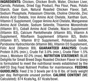 img 3 attached to Blue Buffalo Delights Natural Small Breed Wet Dog Food Cups with Hearty Gravy - 3.5oz Cups: Nutritious and Delicious Choice