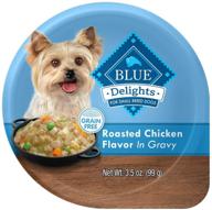 blue buffalo delights natural small breed wet dog food cups with hearty gravy - 3.5oz cups: nutritious and delicious choice logo