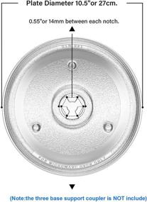 img 2 attached to 🍽️ 10.5” Microwave Glass Plate Replacement for Hamilton Beach, Sunbeam, Emerson P23, GE General Electric – Compatible with Panasonic, Chefmate, Avant, and More Microwave Oven Brands