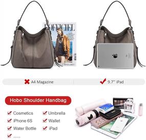 img 2 attached to Realer Handbags Shoulder Adjustable Leather Women's Handbags & Wallets for Totes