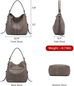 img 3 attached to Realer Handbags Shoulder Adjustable Leather Women's Handbags & Wallets for Totes