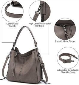 img 1 attached to Realer Handbags Shoulder Adjustable Leather Women's Handbags & Wallets for Totes