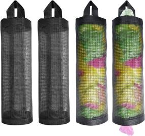 img 4 attached to 🛍️ Supkiir Plastic Bag Holder - Set of 4, Foldable and Washable Grocery Bag Dispenser for Kitchen Plastic Bag Storage