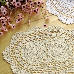 img 1 attached to Phantomon Doilies Handmade Crochet Placemats