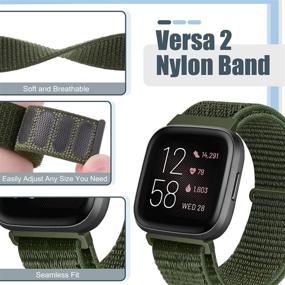 img 1 attached to Потрясающий набор из 3-х спортивных и дышащих ремешков XFYELE для Fitbit Versa 2 / Versa / Versa Lite / Versa SE - мужские/женские аксессуары