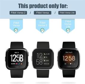 img 3 attached to Потрясающий набор из 3-х спортивных и дышащих ремешков XFYELE для Fitbit Versa 2 / Versa / Versa Lite / Versa SE - мужские/женские аксессуары