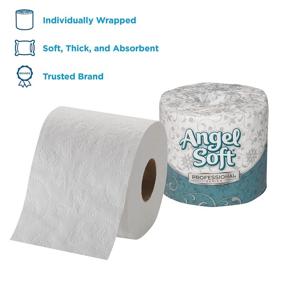 img 3 attached to 🧻 Georgia-Pacific Angel Soft ps 16880 White 2-Ply Premium Embossed Bathroom Tissue | Bulk Case of 80 Rolls, 450 Sheets Per Roll | High-Quality Everyday Toilet Paper for Home or Office