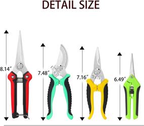 img 1 attached to 🌿 Topbooc 5 Pack Garden Pruning Shears with Stainless Steel Blades – Includes Gardening Gloves and Heavy Duty Bypass Pruning Shears Set