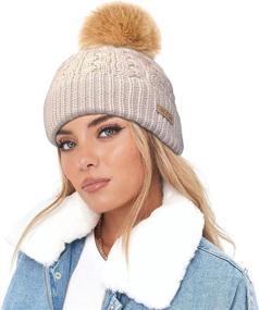 img 2 attached to Accsa Winter Beanie Fleece Chunky Outdoor Recreation