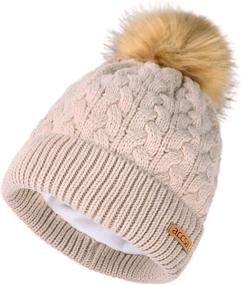 img 4 attached to Accsa Winter Beanie Fleece Chunky Outdoor Recreation