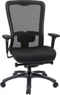 🪑 progrid mesh back and padded coal freeflex seat office chair with adjustable arms, lumbar support, and titanium finish base - high back, black логотип