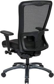 img 1 attached to 🪑 ProGrid Mesh Back and Padded Coal FreeFlex Seat Office Chair with Adjustable Arms, Lumbar Support, and Titanium Finish Base - High Back, Black