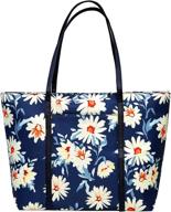 stylish waterproof floral tote bag - ideal shoulder bags for women, teens, and school logo