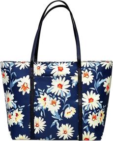 img 4 attached to Stylish Waterproof Floral Tote Bag - Ideal Shoulder Bags for Women, Teens, and School