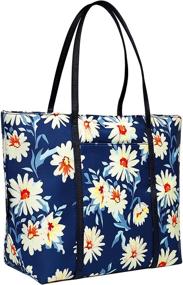 img 3 attached to Stylish Waterproof Floral Tote Bag - Ideal Shoulder Bags for Women, Teens, and School