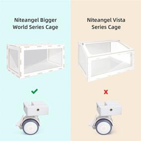 img 3 attached to Niteangel Supplement Universal Wheel - Effortlessly Enhance Mobility for Niteangel Bigger World - MDF Aspen Hamster Cage