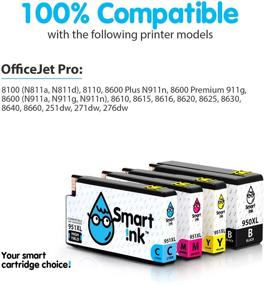 img 3 attached to 🖨️ High-Yield Smart Ink Compatible Cartridge Replacement for HP 950 951 950XL 951XL (BK/C/M/Y 4 Combo Pack) - for Officejet Pro 8620 8630 8100 8600 8610 8640 8625 251DW 276DW 8660 8615