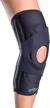 donjoy lateral j patella knee support brace: drytex, left leg, small - effective hinge for optimal relief logo