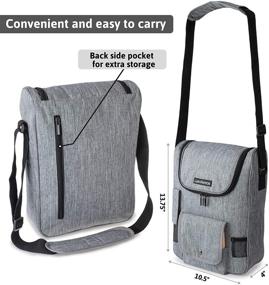 img 1 attached to 🍷 Grey Travel Wine Cooler Tote Bag: Insulated Portable 2 Wine Carrying Bag with Kit - Waterproof Canvas Carrier Bag Set - Perfect for Picnics and Outdoor Entertaining