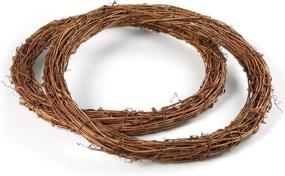 img 2 attached to 12-Inch Natural Grapevine Wreaths for Christmas Crafts & Decorations - DIY Front Door or Wedding Wall Hanging