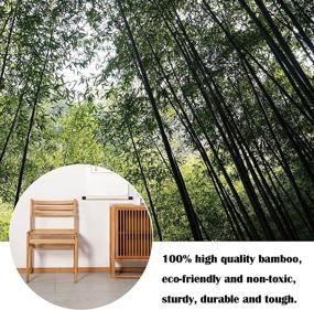 img 1 attached to GOSHOWIN Bamboo Chair - Bamboo Dining Chair for Kitchen, Living Room, Garden Patio, Party, Holiday - Indoor/Outdoor Use - 1PCS