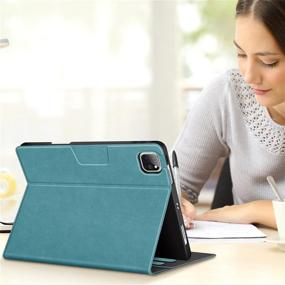 img 1 attached to 📱 BuKoor iPad Pro 12.9 inch 2021/2020/2018 Case Generation with Apple Pencil Holder - PU Leather Folio Smart Stand Magnetic Clasp Shockproof Cover for iPad Pro 12.9 5th/4th/3rd Generation (Tempo Green) - Improved SEO