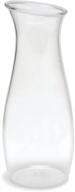 🧃 clear plastic carlisle 7090207 cascata carafe juice jar beverage decanter - 1l capacity logo