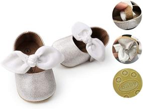 img 2 attached to BENHERO Infant Baby Girls Mary Jane Shoes: Soft Leather, No-Slip Toddler First Walkers with Bownot for Princess Dress | Baby Moccasins Girls Shoes