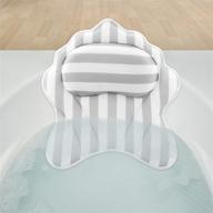 🛀 luxury spa bath pillow with 6 suction cups - neck, head, shoulder, and back support - ideal for hot tubs and spas logo