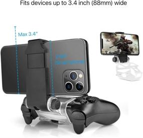 img 2 attached to 🎮 TNP PS4 Controller Phone Clip Holder Clamp Mount Bracket for Sony Playstation 4 PS4 Dual Shock Wireless Controller - Compatible with iPhone 11 Pro, 11 Pro Max, 11, Xs, Xs Max, X, 8 Plus, 8, 7