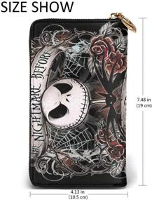 img 1 attached to Halloween Art-inspired Women's Printed Zip Around Wallet: Stylish Soft PU Clutch Holder Purse