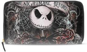 img 4 attached to Halloween Art-inspired Women's Printed Zip Around Wallet: Stylish Soft PU Clutch Holder Purse