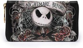 img 3 attached to Halloween Art-inspired Women's Printed Zip Around Wallet: Stylish Soft PU Clutch Holder Purse