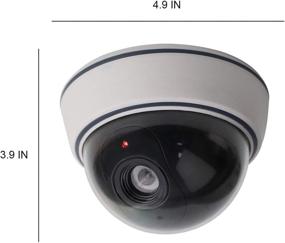 img 3 attached to Lebote (4 Pack) Fake Dummy Security Camera: Red LED Light CCTV Dome Camera for Effective Home Security