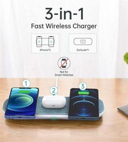 img 1 attached to 3-in-1 Magnetic Wireless Charger - Qi Fast Triple Charging Pad for iPhone 13/12/MagSafe/AirPods - Green