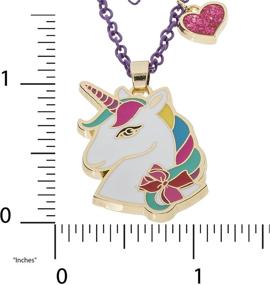 img 2 attached to 🦄 Jojo Siwa Unicorn Heart Charm Pendant Necklace, 16 Inch + 3 Inch Extender Chain, Multi-Color, Medium Size (NH00674YL-16)