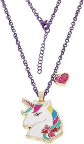 img 3 attached to 🦄 Jojo Siwa Unicorn Heart Charm Pendant Necklace, 16 Inch + 3 Inch Extender Chain, Multi-Color, Medium Size (NH00674YL-16)