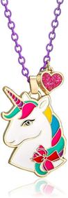 img 4 attached to 🦄 Jojo Siwa Unicorn Heart Charm Pendant Necklace, 16 Inch + 3 Inch Extender Chain, Multi-Color, Medium Size (NH00674YL-16)