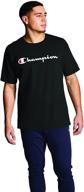 👕 champion graphic jersey black: stylish men's clothing in large size | t-shirts and tanks logo