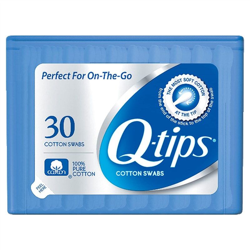 q tips swabs travel pack each 로고