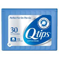 💙 q-tips swabs travel pack, blue, 30 count logo