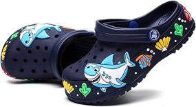 img 3 attached to Comfortable Aquarium Designed Lightweight Non Slip Boys' Shoes : Clogs & Mules