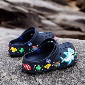 img 2 attached to Comfortable Aquarium Designed Lightweight Non Slip Boys' Shoes : Clogs & Mules