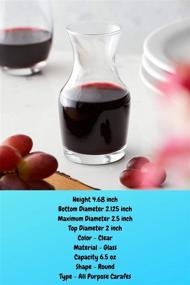 img 3 attached to 🍷 Small Glass Wine Carafes, 6.5 oz - Set of 4 Mini Decanters - Single Serving Carafes with Coasters